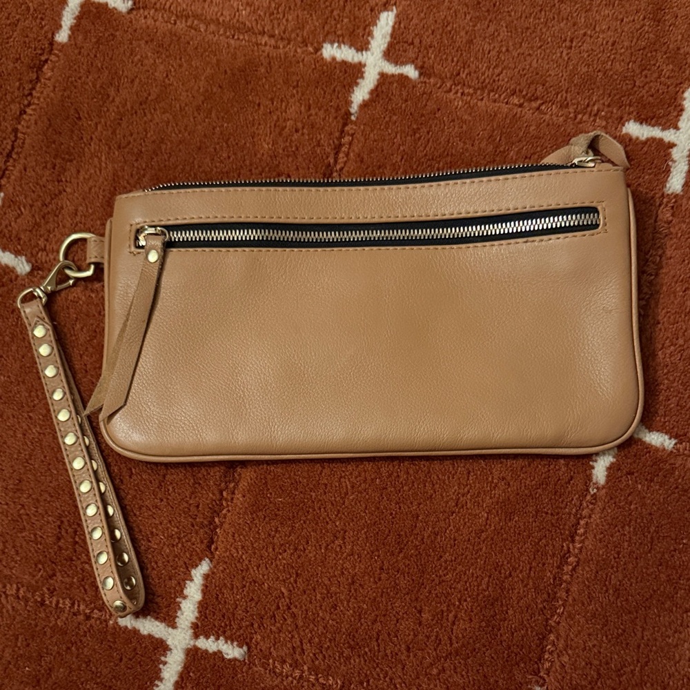 TAH leather wristlet clutch bag purse